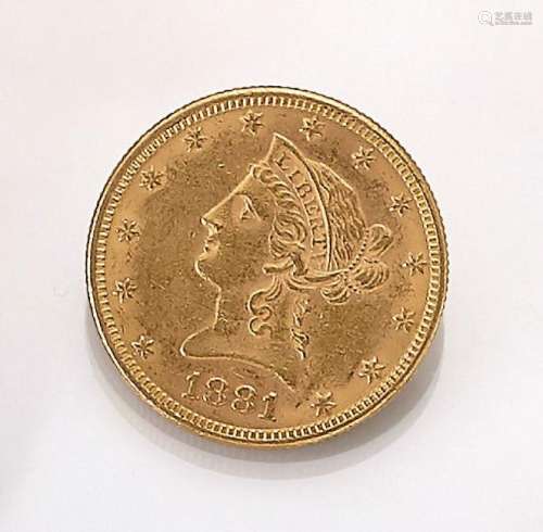 Gold coin, 10 Dollars, USA, 1881