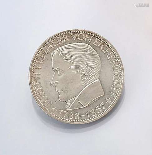 Silver coin, 5 Mark, Germany, 1957, Germany