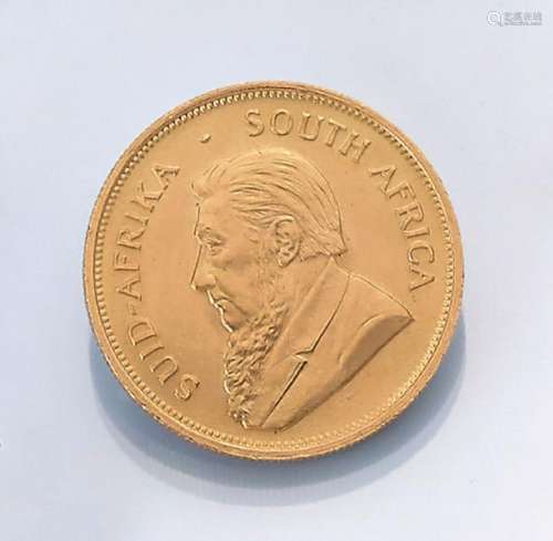 Gold coin, Krugerrand, South Africa, 1971