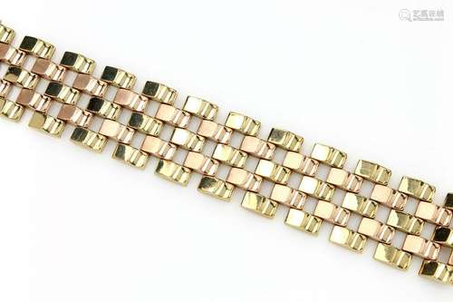 14 kt gold bracelet, approx. 42.3 g