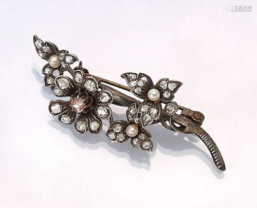 Brooch with diamonds, german approx. 1770/80s