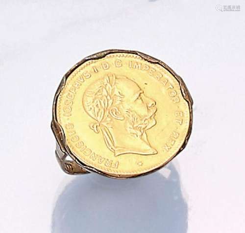 8 kt gold coin ring