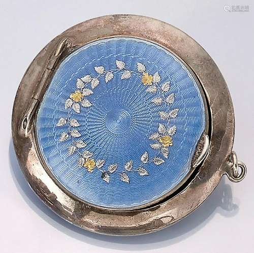 Powder box with enamel, Birmingham, 1924/25