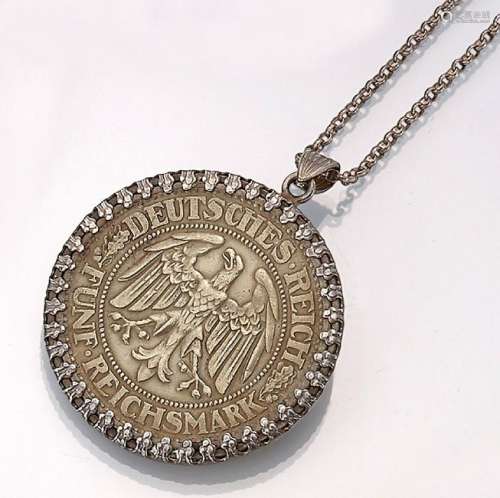 Coin pendant, 5 Mark