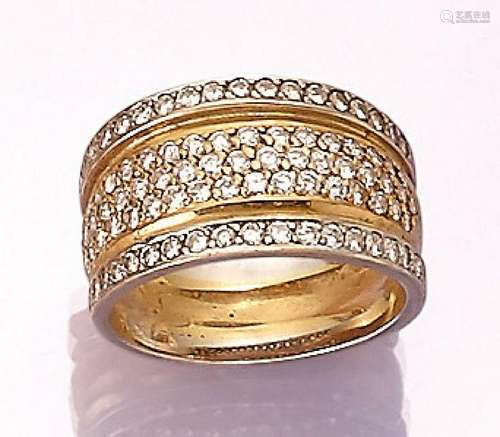 18 kt gold ring with brilliants