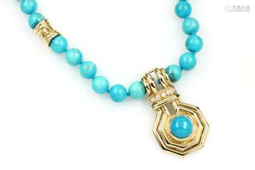 Necklace with turquoises