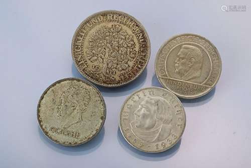 Lot 11 silver coins, German Reich