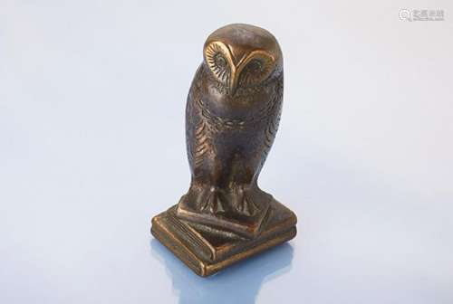 Bronzesculpture 'barn owl', german approx. 1900