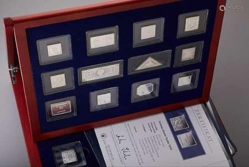 Lot 13 silver stamps 'The world's most valuable stamps