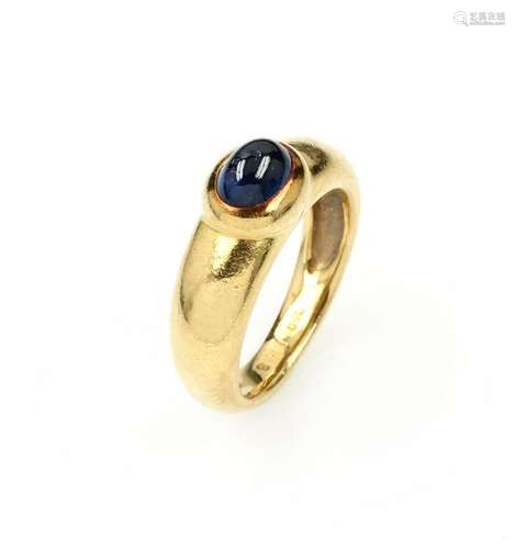 18 kt gold ring with sapphire