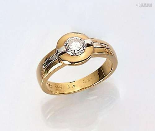 18 kt gold ring with brilliant