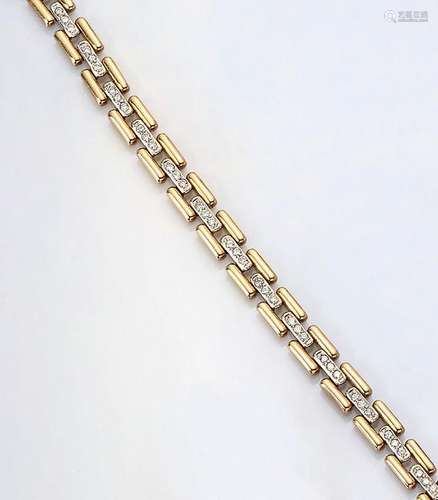 18 kt gold bracelet with brilliants