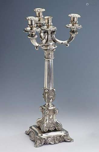 Candleholder, probably Saxony approx. 1840/50,silver
