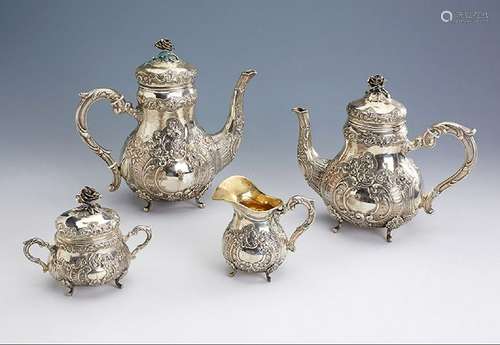 4-piece coffee-/teaset, german approx. 1920/30