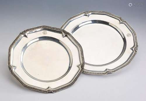 Set 2 platter, Spain, silver