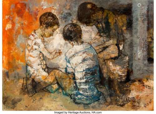 77031: Jean Jansem (1920-2013) Untitled (Three Children