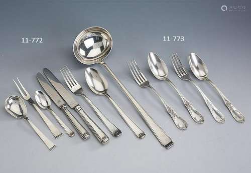 22-piece dinner cutlery, silver 84