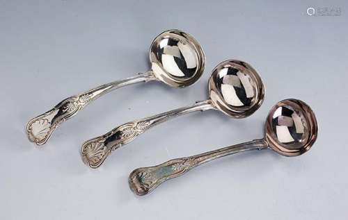 Lot 3 sauces-/serving spoons, USA approx. 1900