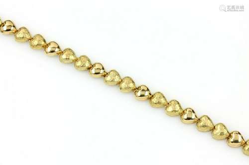 18 kt gold bracelet 'hearts'