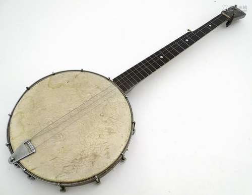 Musical Instruments: Early to mid 20thC Banjo. Having