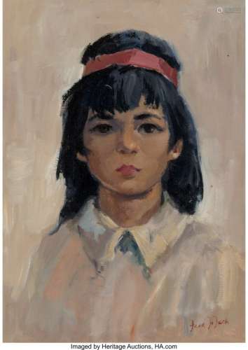 25014: Fred T. Tuch (American, 20th century) Portrait o