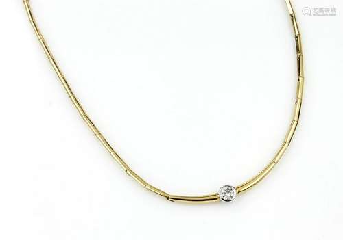 18 kt gold necklace with brilliant