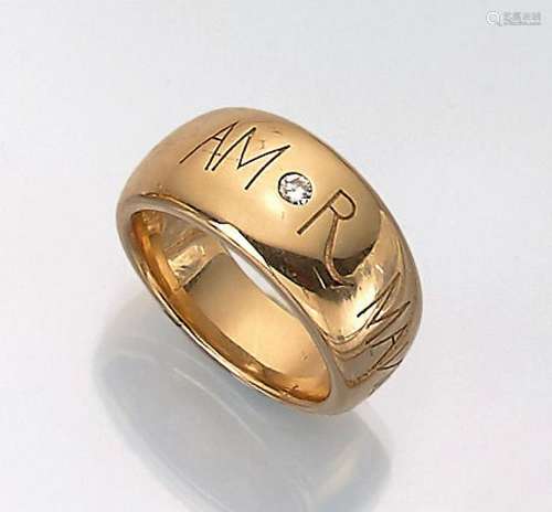 18 kt gold WEMPE ring with brilliant