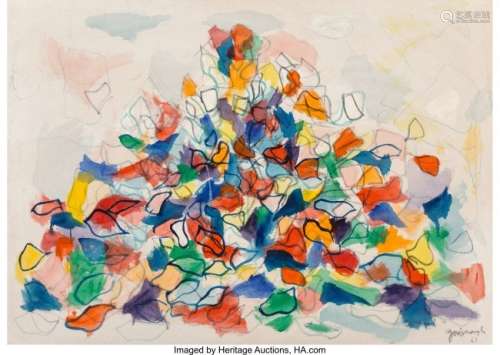 77048: Robert Arthur Goodnough (1917-2010) Color Abstra
