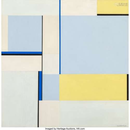 77054: Ilya Bolotowsky (1907-1981) Square in Three Blue