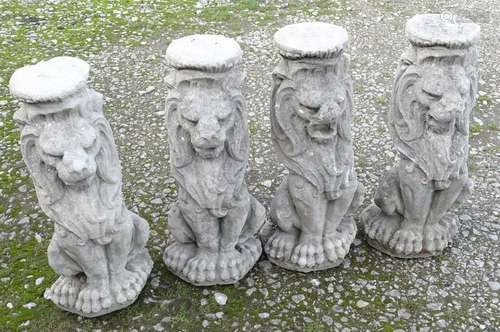 Garden and architectural salvage: A set of four cast