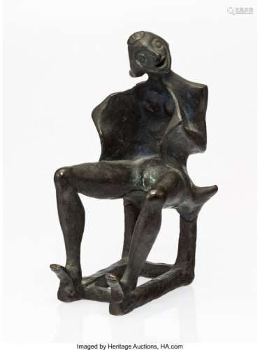 77061: Francisco Toledo (1940-2019) Seated Woman Bronze