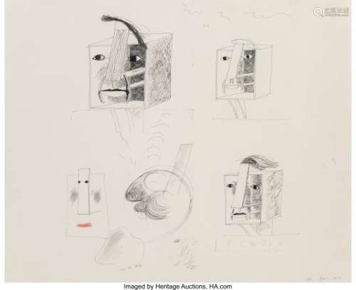 77080: David Hockney (b. 1937) Studies for Picassoid Pi