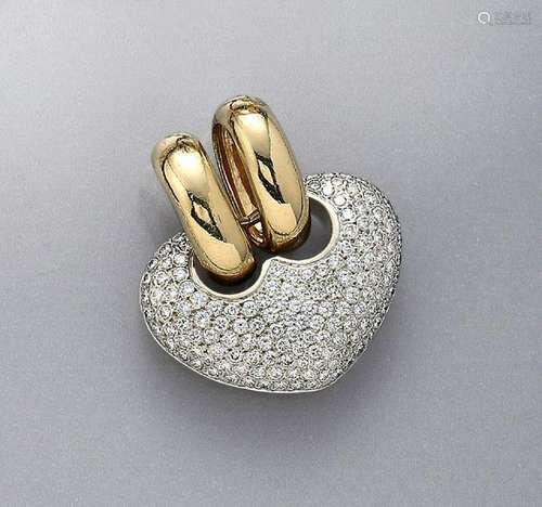 18 kt gold CHIMENTO heartpendant with brilliants