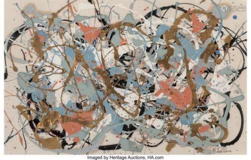 77107: Mike Bidlo (b. 1953) Untitled (Not a Pollock) Oi