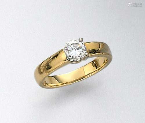 18 kt gold ring with brilliant