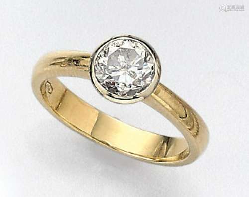 18 kt gold ring with brilliant