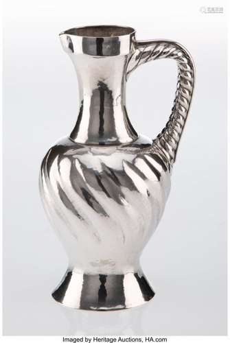 25079: A Lebolt Silver Ewer, Chicago, circa 1920 Marks: