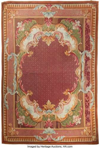 25093: An Aubusson Rococo-Style Wool Carpet, late 20th