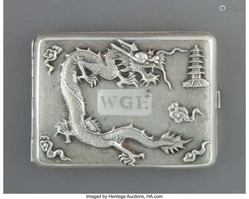 74006: A Zee Sung Silver Cigarette Case, Shanghai, earl