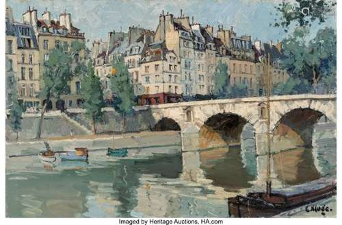 25118: Constantin Kluge (French, 1912-2003) Pont Marie,