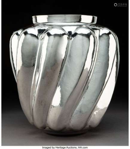 74029: A Large Graziella Laffi Silver Vase, Lima, Peru,