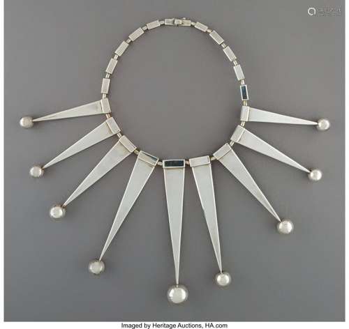 74031: A Graziella Laffi Silver Necklace, Lima, Peru, 1