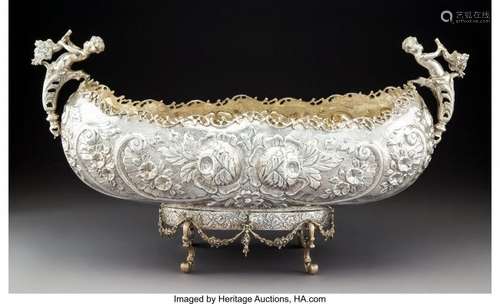 74065: A Large Silver Centerpiece, probably Mexican, ci