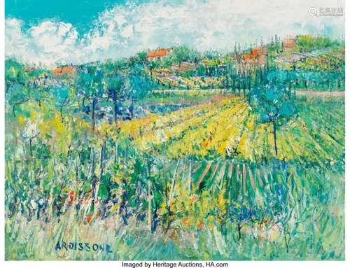 25152: Yolande Ardissone (French, b. 1927) Vineyards Oi