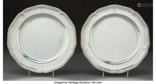 74090: Two J. Wakeland and R. Gerrard Silver Plates, Lo