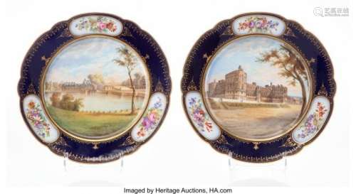 25195: Two Sèvres Porcelain Landscape