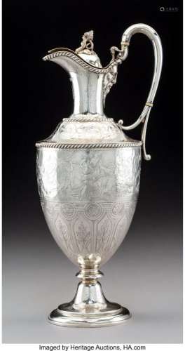 74101: A Martin, Hall & Co. Silver Covered Ewer,