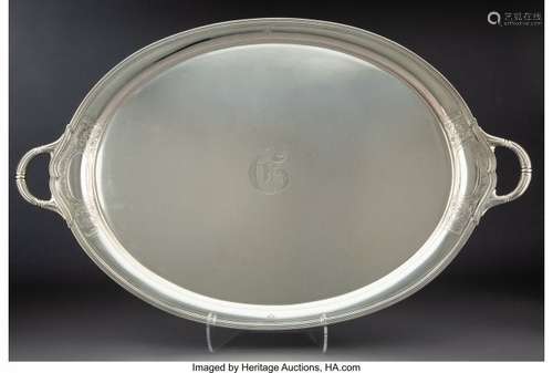 74121: A Gorham Mfg. Co. Two-Handled Silver Tray, Provi