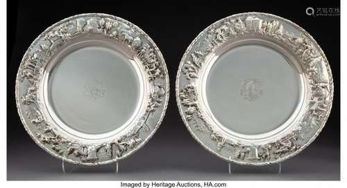 74130: A Pair of S. Kirk & Son, Inc. Silver