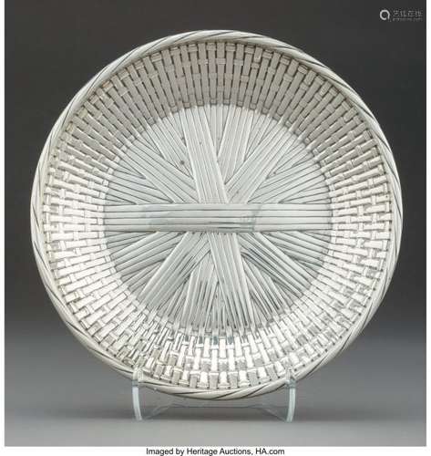 74150: A Tiffany & Co. Silver Basket Weave Bowl,